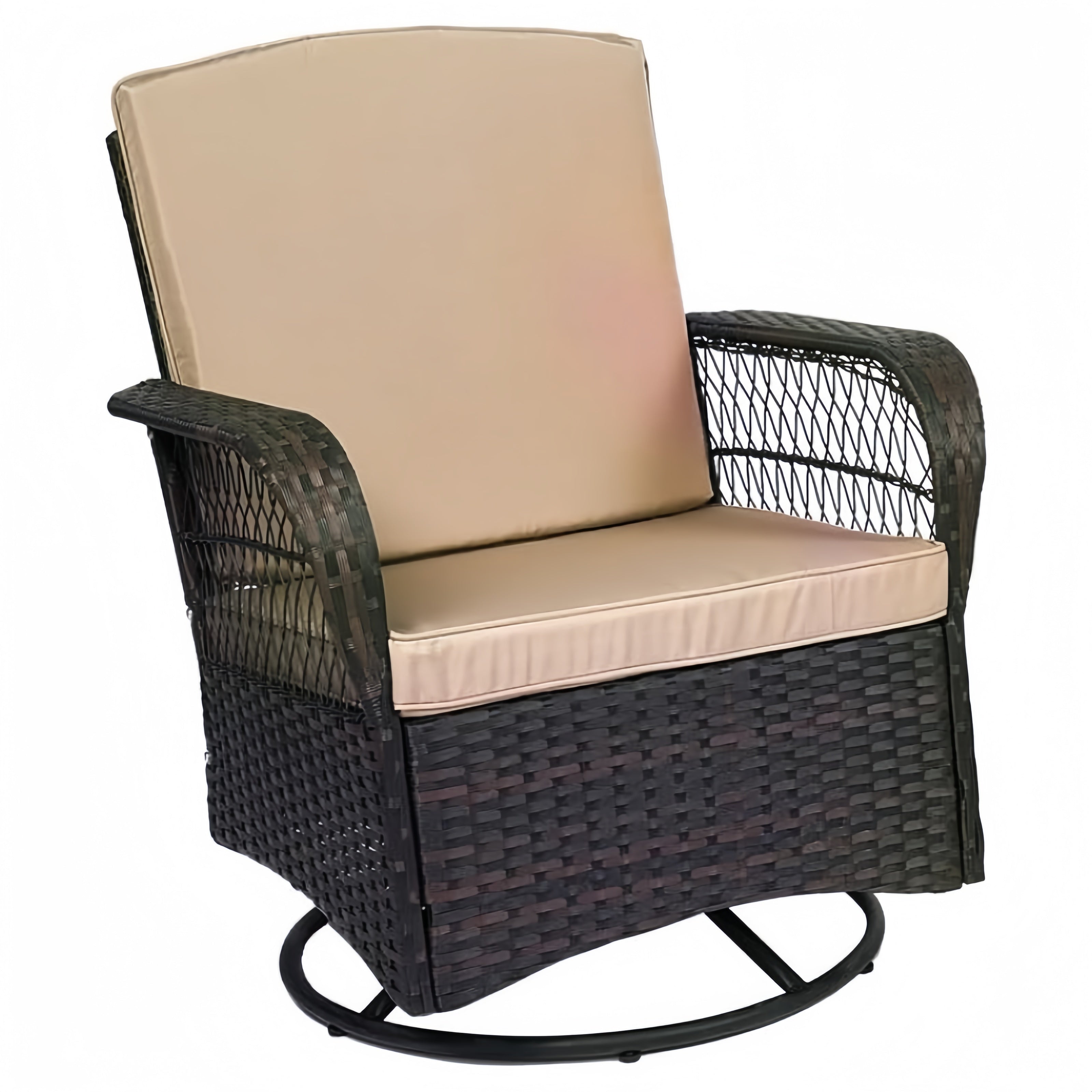 Patio Rocking Swivel Chairs Outdoor Bistro Set Wicker Rattan Furniture