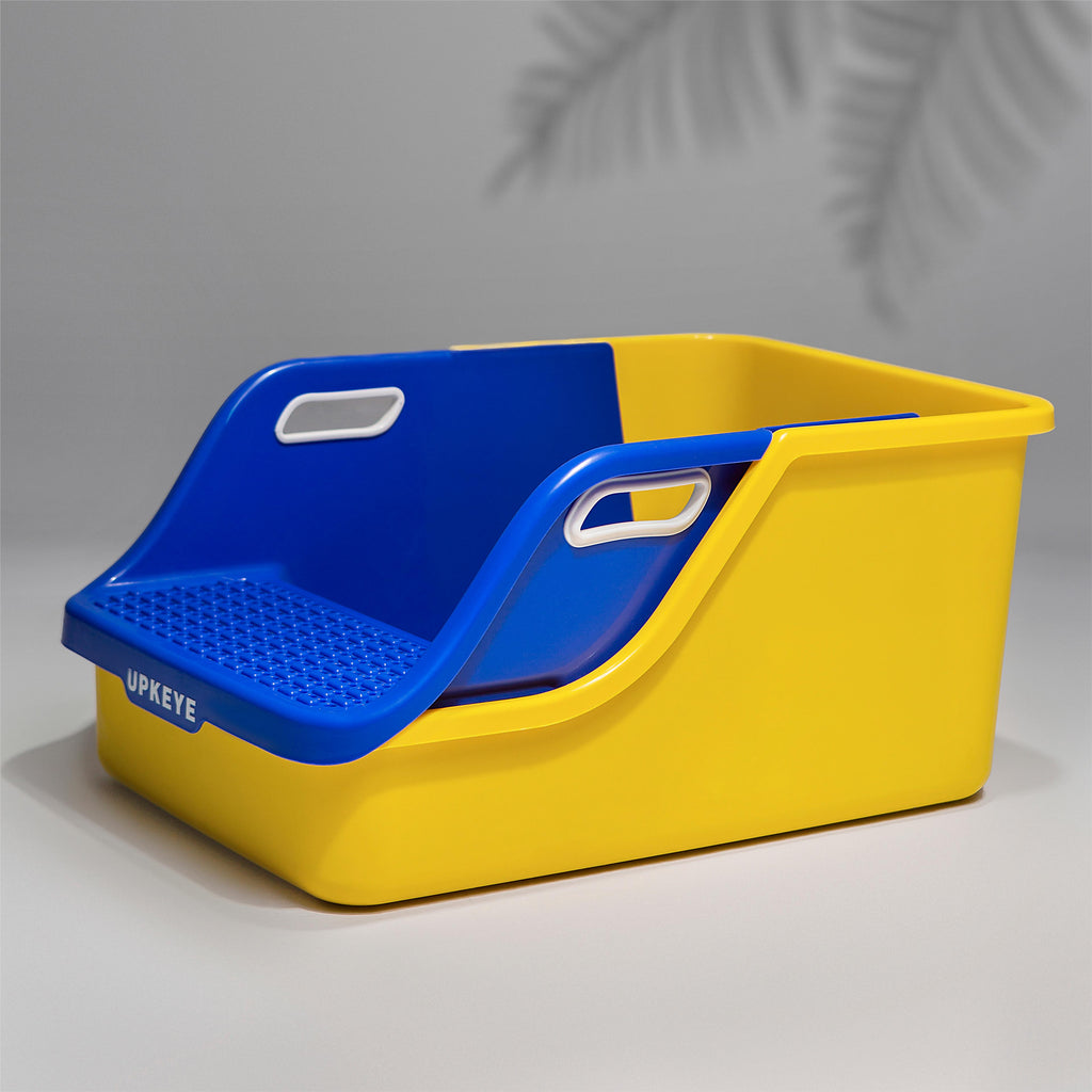 UPKEYE OneScoop Clean Lazy Cat Litter Box Extra Large, Easy Clean,